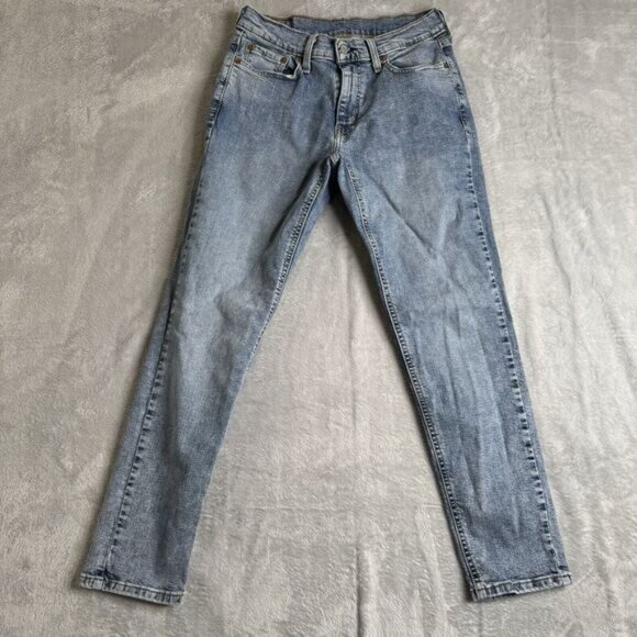 Levis 531 Jeans Womens 28 Blue Straight Denim Preppy Light Wash Mid Rise Stretch - Picture 1 of 11